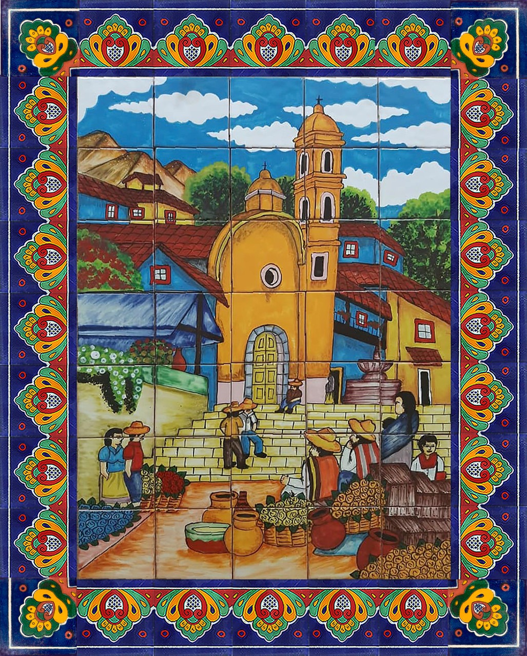 custom talavera mural