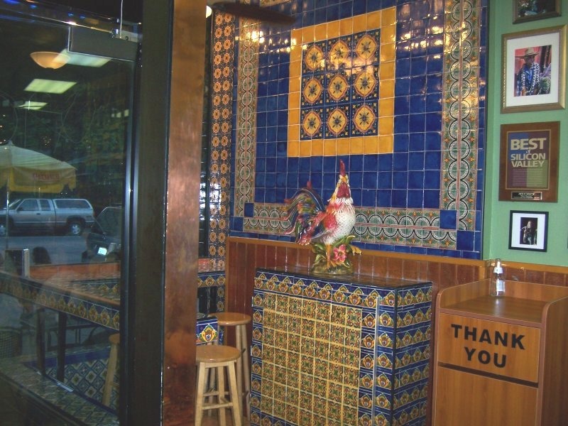 painted kitchen tile mural made of talavera tiles
